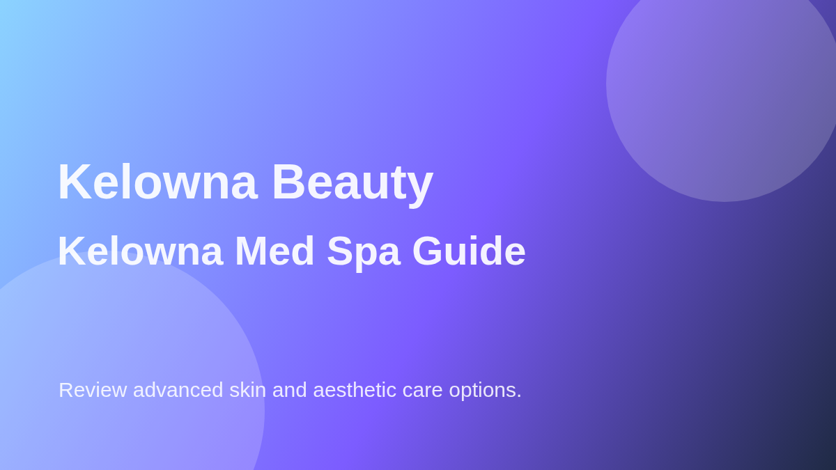 Kelowna med spa guide featured image