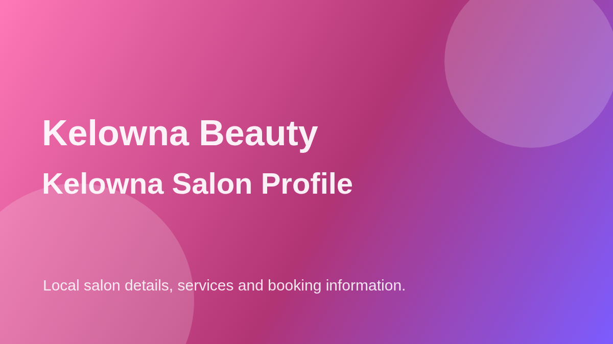 Kelowna salon profile featured image